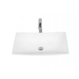 25-3/8-Inch Stone Resin Solid Surface Bathroom Vessel Sink